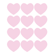 Corazones de vinilo rosas 12u